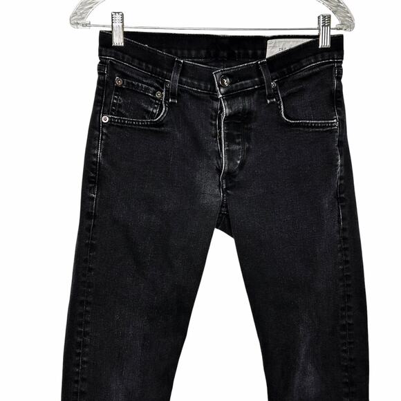 Rag & Bone Jeans Mens Black Fit 2 Slim Button Fly - Picture 2 of 7